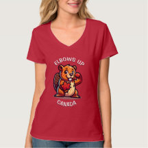 Beaver with a Maple Leaf and Elbows Up Canada Big