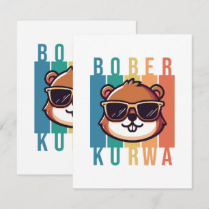 Beaver with Sunglasses Enclosure Card