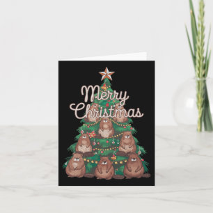 Beaver Xmas Tree Beaver Christmas Tree Merry Chris Card