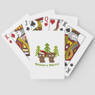 Beaver-y Merry! Christmas Beavers Playing Cards