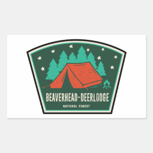 Beaverhead-Deerlodge National Forest Camping Rectangular Sticker