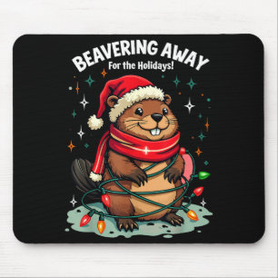 Beavering Away For The Holidays Christmas Santa Be Mouse Mat