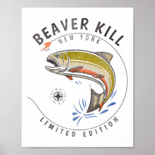 Beaverkill River New York Fly Fishing Souvenir Bea Poster