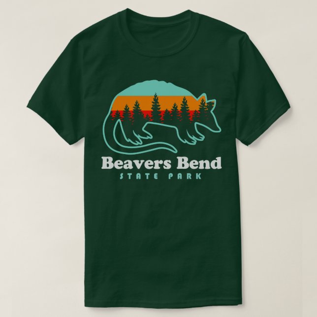 Beavers Bend State Park Armadillo Oklahoma Camping T-Shirt (Design Front)