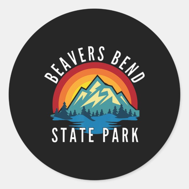 Beavers Bend State Park Oklahoma  Classic Round Sticker (Front)