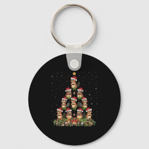 Beavers Christmas Tree Gift Funny Christmas Beaver Key Ring