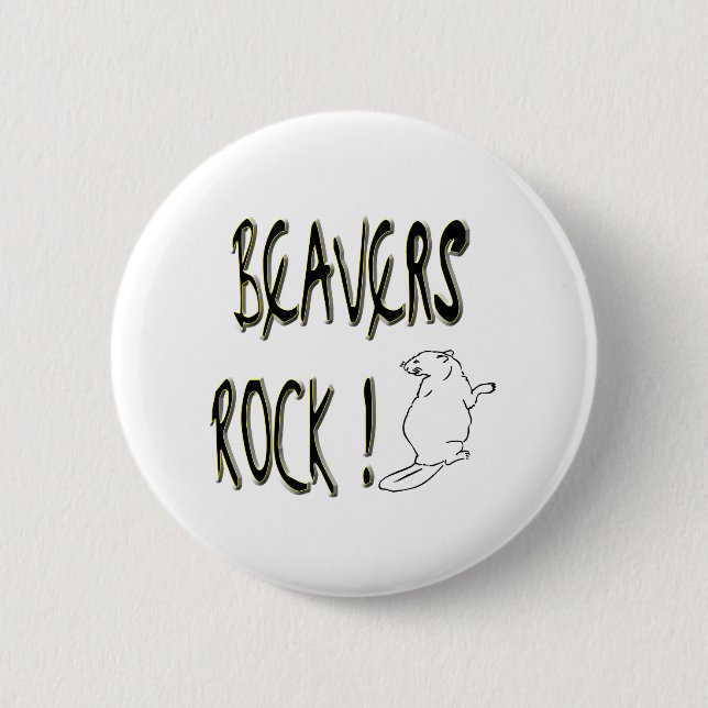 Beavers Rock! Button (Front)