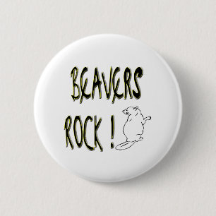 Beavers Rock! Button