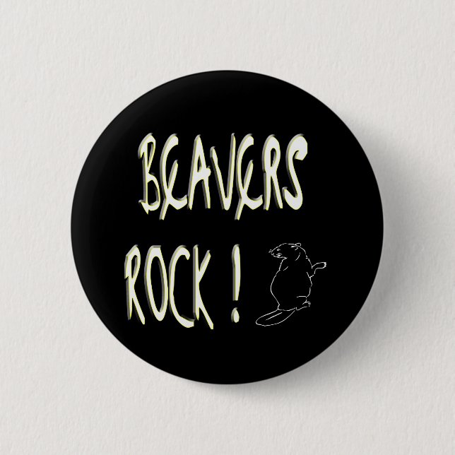 Beavers Rock! Button (Front)