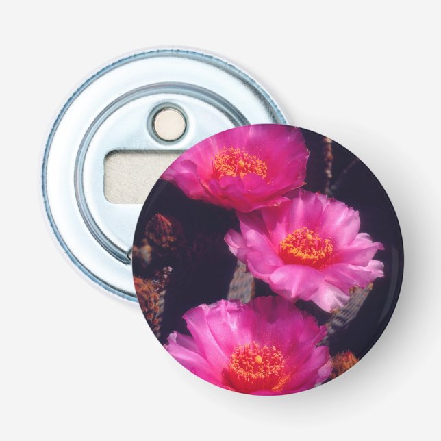 Beavertail Cactus Flowers 2 Bottle Opener (Front)