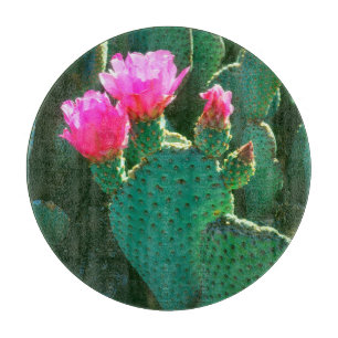Beavertail Cactus Flowers Cutting Board