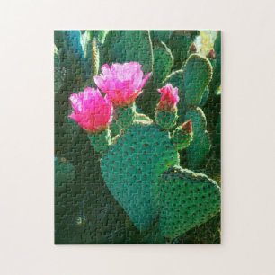 Beavertail Cactus Flowers Jigsaw Puzzle