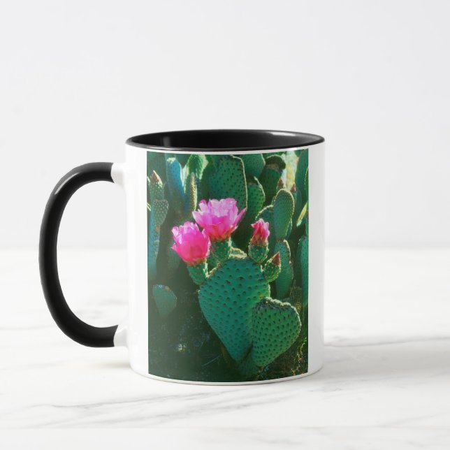 Beavertail Cactus Flowers Mug (Left)