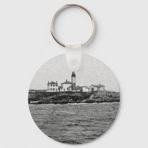 Beavertail Lighthouse 1900 Keychain