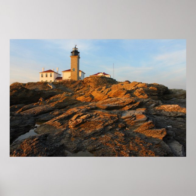 Beavertail Lighthouse Jamestown Rhode Island Poster (Front)