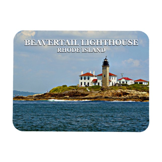 Beavertail Lighthouse, Rhode Island Magnet (Horizontal)