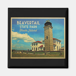 Beavertail Lighthouse Rhode Island Magnet
