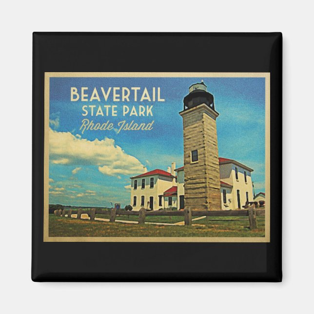 Beavertail Lighthouse Rhode Island Magnet (Front)