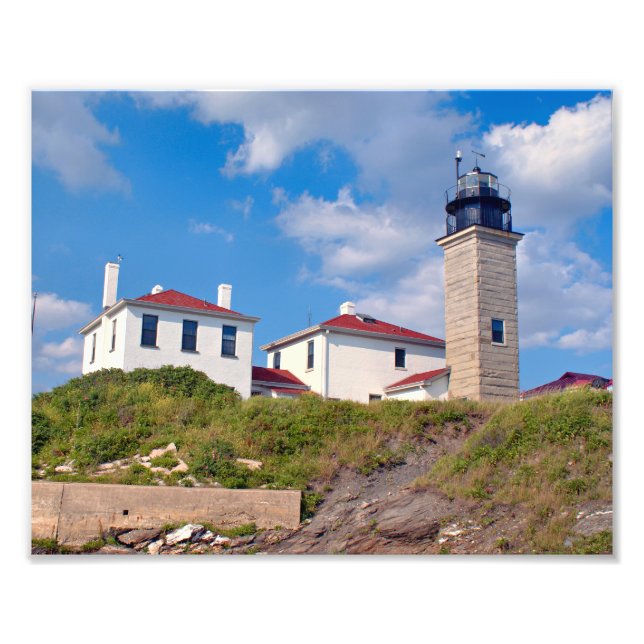 Beavertail Lighthouse, Rhode Island Photo Print (Front)