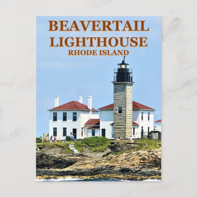 Beavertail Lighthouse, Rhode Island Postcard (Front)