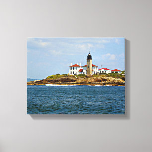 Beavertail Lighthouse, Rhode Island Wrapped Canvas