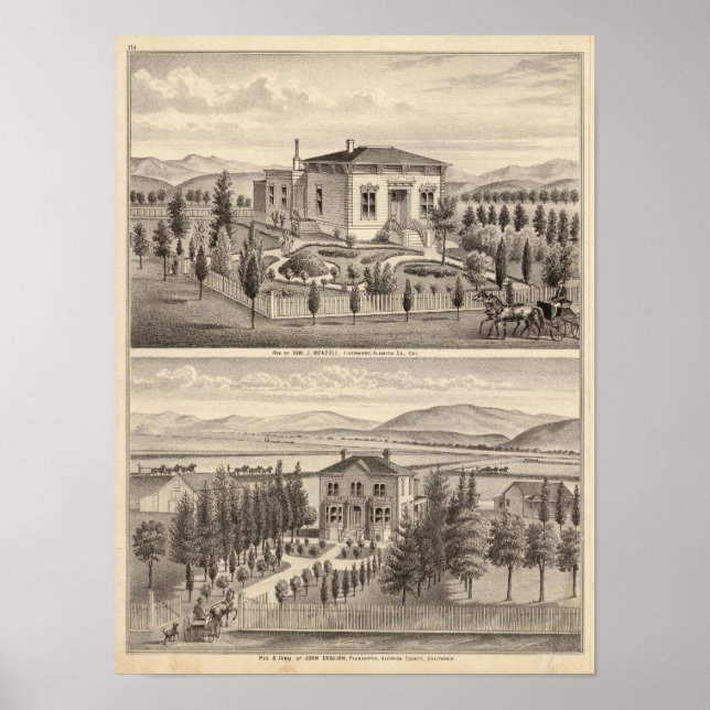 Beazell, English residences, farms Poster (Front)