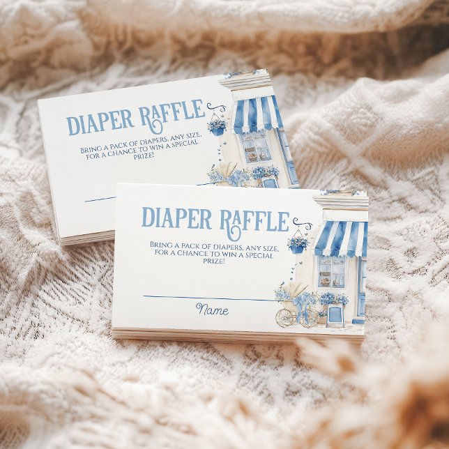 Bebe Cafe Bonjour Bebe Parisian theme Baby Shower Enclosure Card (Creator Uploaded)