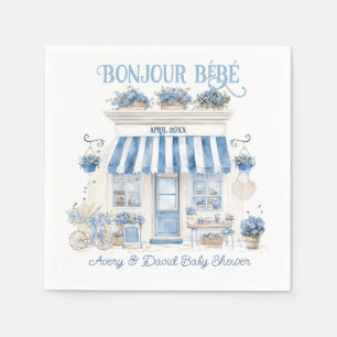 Bebe Cafe Bonjour Bebe Parisian theme Baby Shower Napkin