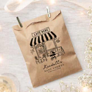 Bebe Cafe Home cafe themed Baby shower Favour Bags