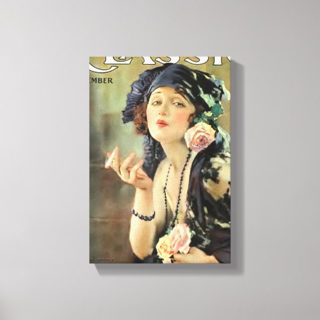 Bebe Daniels 1920 vintage movie magazine cover Canvas Print (Front)