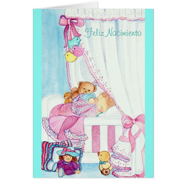 BEBÉ EN CUNA - Feliz Nacimiento (Front)