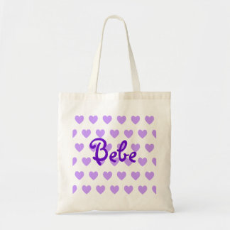 Bebe in Purple Tote Bag