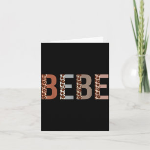 Bebe leopard print mom cute mothers day funny card