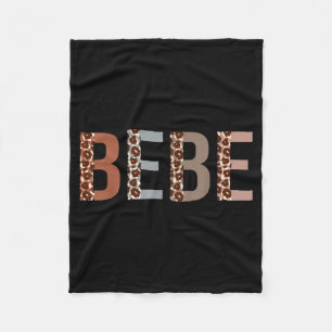 Bebe leopard print mum cute mothers day funny fleece blanket