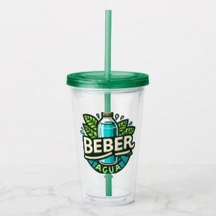 Beber agua acrylic tumbler