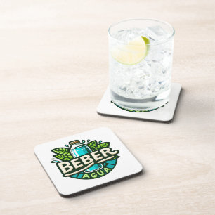 Beber agua coaster