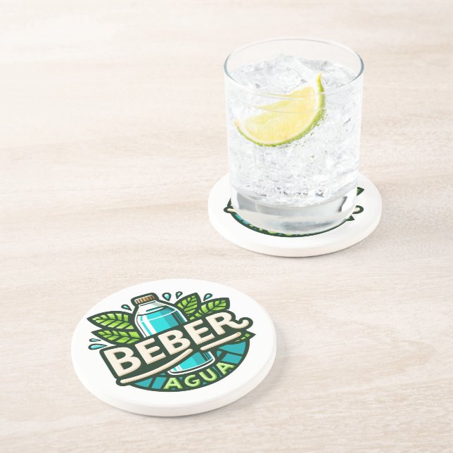 Beber agua coaster (Side)