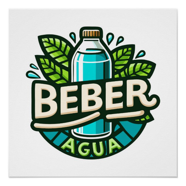 Beber agua poster (Front)