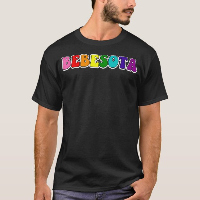 Bebesota Latina Retro LGBTQ Gay Pride T-Shirt (Front)