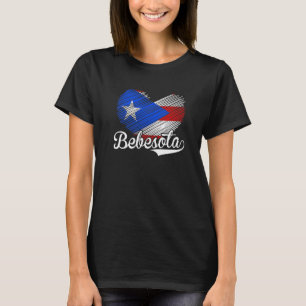 Bebesota Puerto RIcan Flag Heart Jefa Vintage Cute T-Shirt