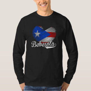 Bebesota Puerto RIcan Flag Heart Jefa Vintage Cute T-Shirt