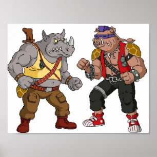 Bebop Rocksteady Funny big print