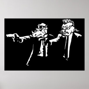 Bebop Rocksteady Thug life Pfiction mashup Poster