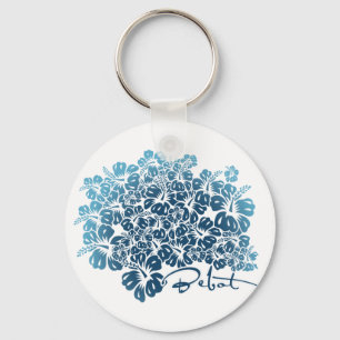 Bebot - Hibiscus - Blue Key Ring