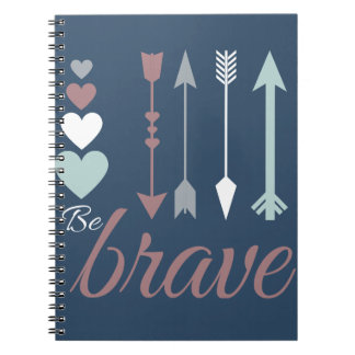 BeBrave Notebook with Arrows and Hearts