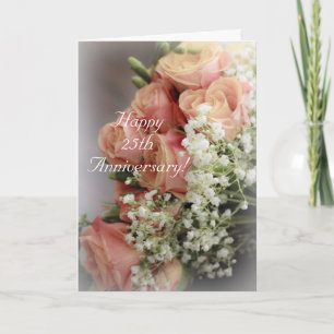Because.... 25th Anniversary Floral Design Card