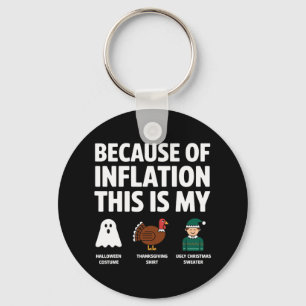 Because Due To Inflation Halloween Thanksgiving Ch Key Ring