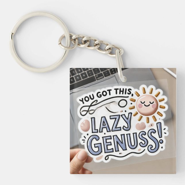 Because Even Geniuses Need a Nap 😴✨ Key Ring (Front)
