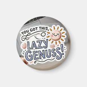 Because Even Geniuses Need a Nap 😴✨ Magnet