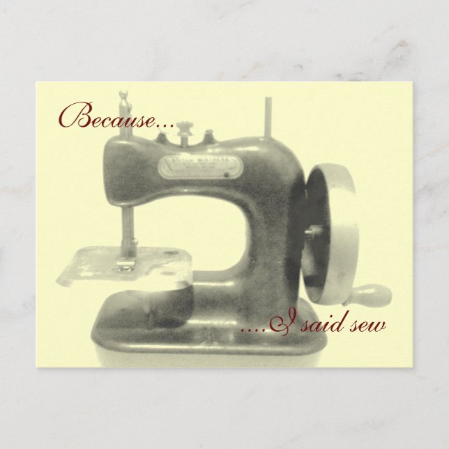 Because I said sew Postcard (Front)